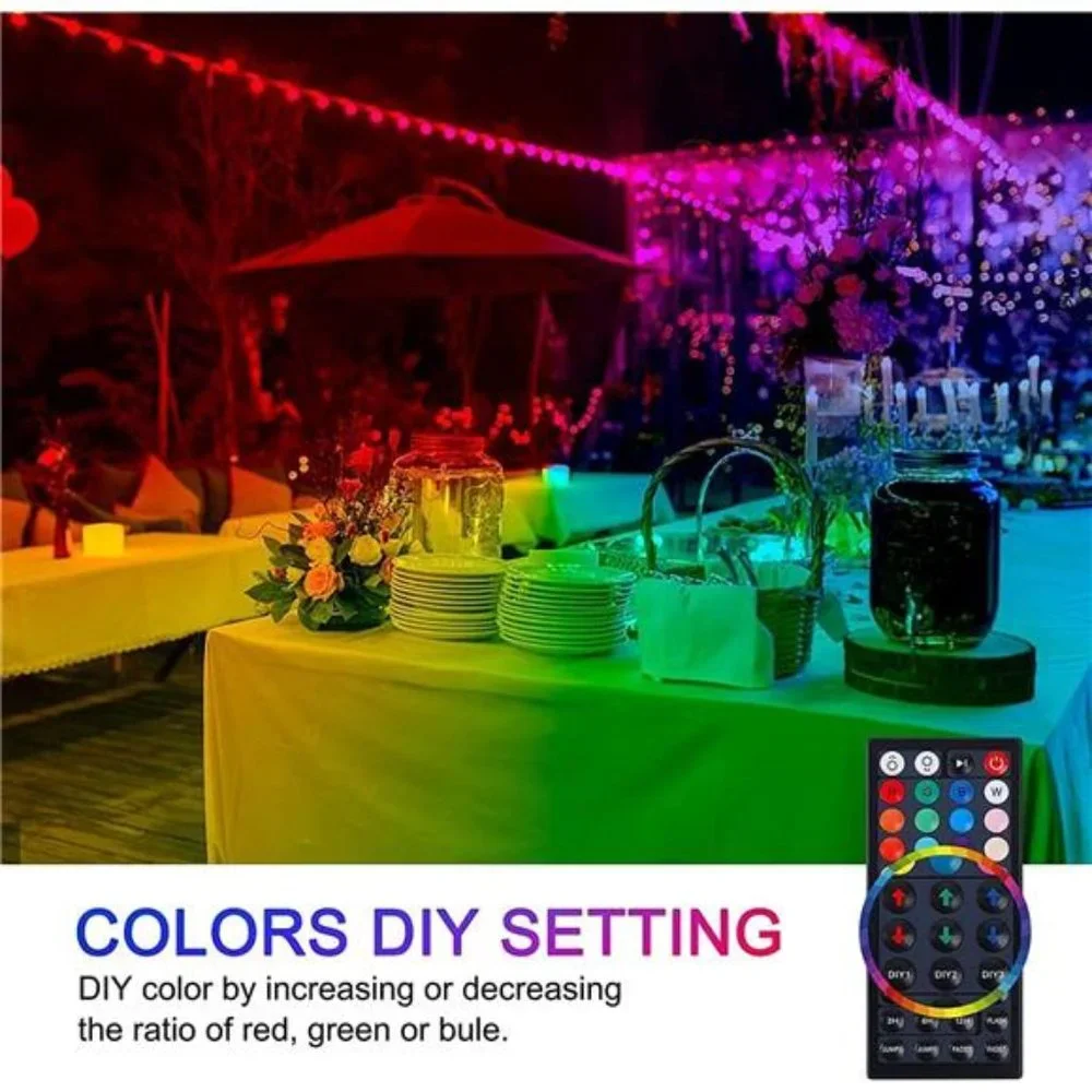 LED Flood Light Outdoor 25W 4 Pack, Color Changing RGB Party Light with Remote